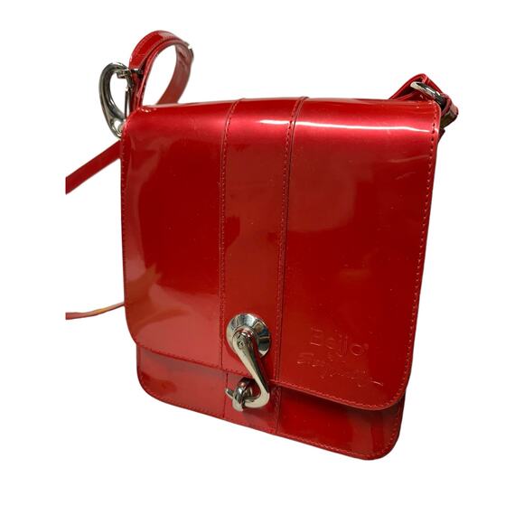 Beijo by Susan Handley Candy Apple Red Hook Closure Crossbody Bag Purse - Picture 1 of 13